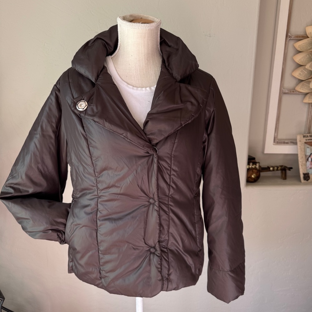 Gap Jacket Womens Dark Brown Puffer Winter Jacket‎ Size M